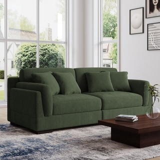 90" Loveseat Sofa Modern and Cozy Corduroy Couch - Bed Bath & Beyond